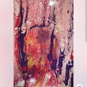 Modern Glitter Acrylic Canvas Painting 18”x 24” By Sofia Art Page